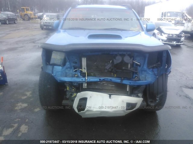 5TELU42N17Z424380 - 2007 TOYOTA TACOMA DOUBLE CAB ლურჯი ფოტო 6