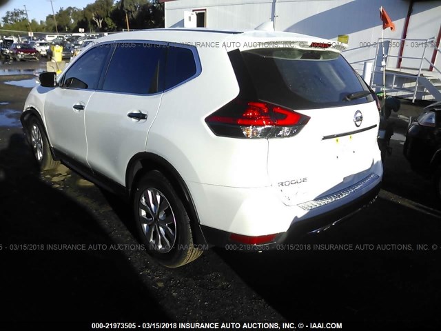 KNMAT2MT7HP607172 - 2017 NISSAN ROGUE S/SV WHITE photo 3