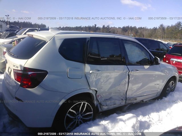 5UXWX7C53H0U42805 - 2017 BMW X3 XDRIVE35I WHITE photo 6