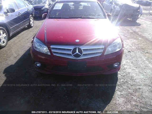 WDDGF8BB5AF427429 - 2010 MERCEDES-BENZ C 300 4MATIC RED photo 6