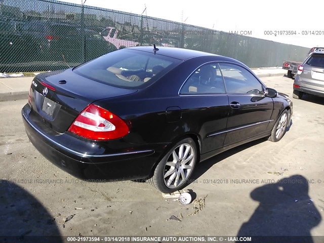 WDBTJ56H37F214085 - 2007 MERCEDES-BENZ CLK 350 BLACK photo 4