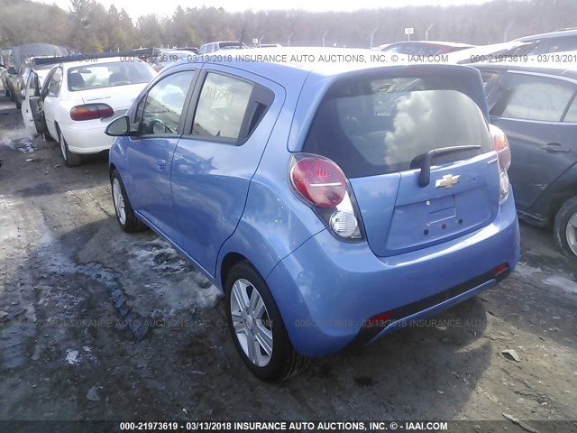 KL8CD6S91EC414998 - 2014 CHEVROLET SPARK 1LT BLUE photo 3