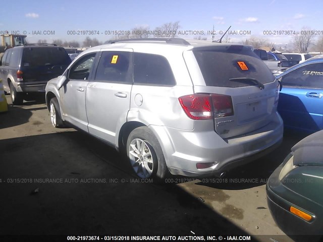 3C4PDDBG6ET127284 - 2014 DODGE JOURNEY SXT SILVER photo 3