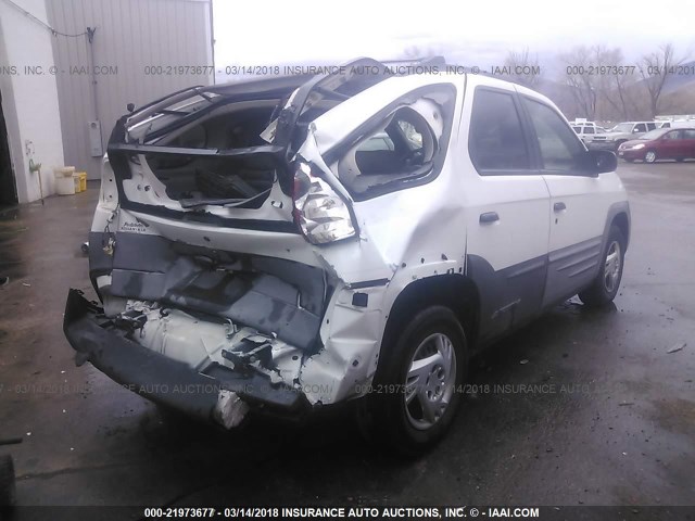 3G7DA03E21S533501 - 2001 PONTIAC AZTEK WHITE photo 4