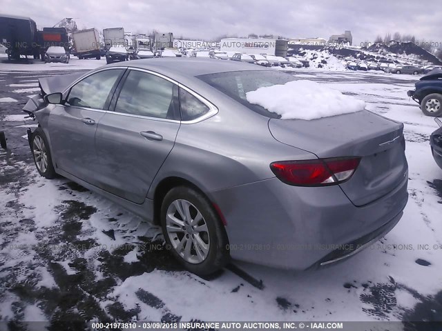 1C3CCCAB7FN698662 - 2015 CHRYSLER 200 LIMITED SILVER photo 3