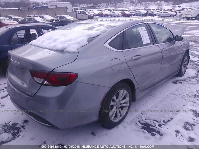 1C3CCCAB7FN698662 - 2015 CHRYSLER 200 LIMITED SILVER photo 4