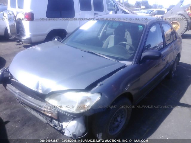 1HGES16305L016388 - 2005 HONDA CIVIC DX VP GRAY photo 2