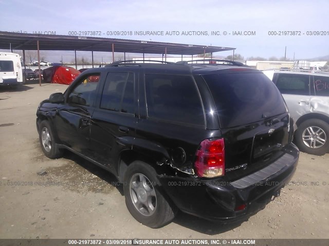 1GNDS13S582243678 - 2008 CHEVROLET TRAILBLAZER LS/LT BLACK photo 3