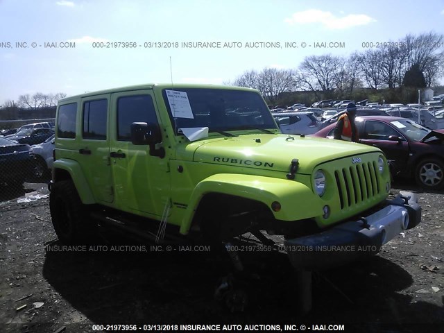 1C4BJWFG4GL306852 - 2016 JEEP WRANGLER UNLIMITE RUBICON GREEN photo 1