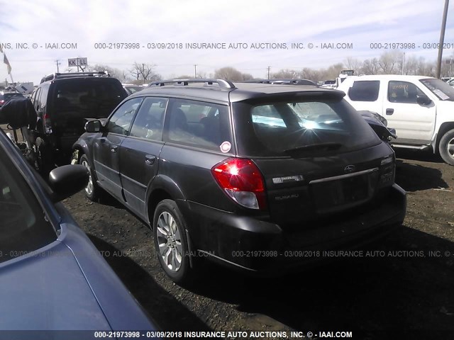 4S4BP63C086313597 - 2008 SUBARU OUTBACK 2.5XT LIMITED GRAY photo 3