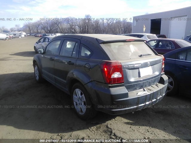 1B3HB48B57D127745 - 2007 DODGE CALIBER SXT GRAY photo 3