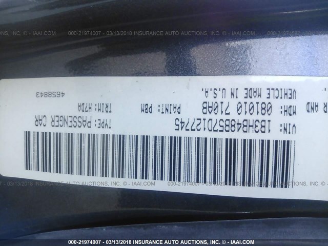 1B3HB48B57D127745 - 2007 DODGE CALIBER SXT GRAY photo 9