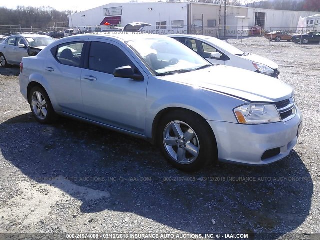 1C3CDZAB5DN688399 - 2013 DODGE AVENGER SE BLUE photo 1