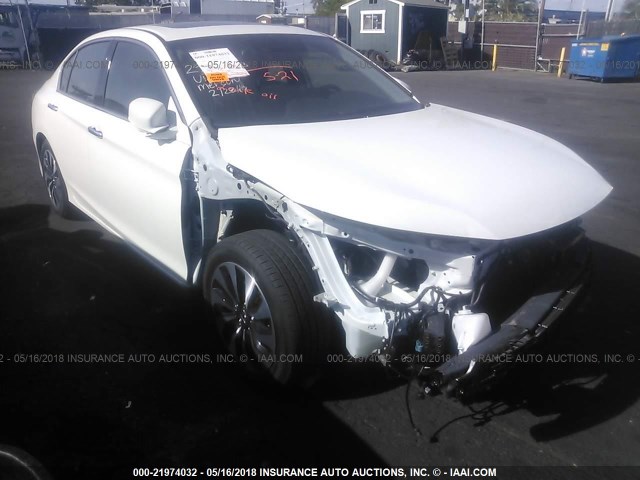 JHMCR6F57HC027021 - 2017 HONDA ACCORD HYBRID/EXL WHITE photo 1