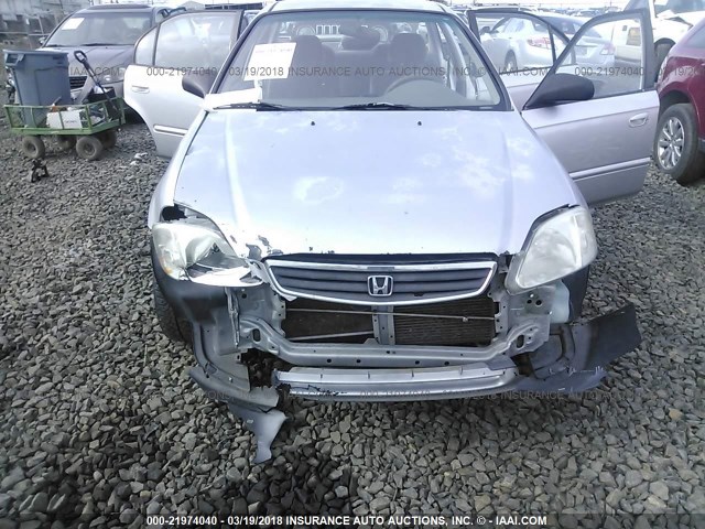 2HGEJ6612YH549018 - 2000 HONDA CIVIC SE SILVER photo 6