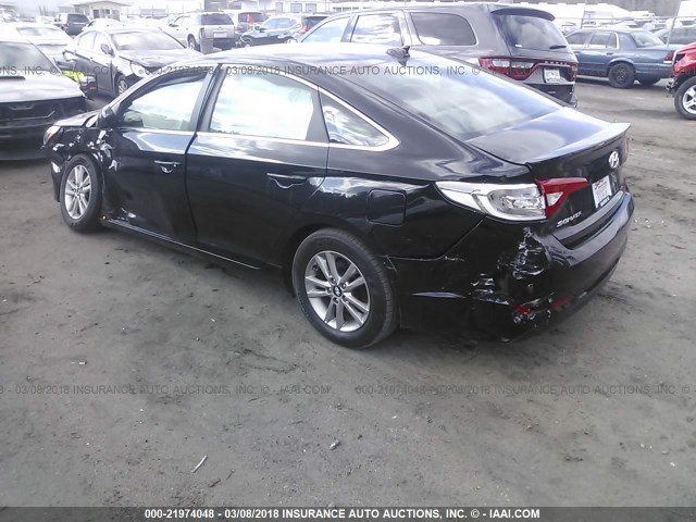 5NPE24AF9GH398493 - 2016 HYUNDAI SONATA SE BLACK photo 3