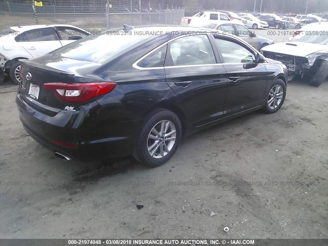5NPE24AF9GH398493 - 2016 HYUNDAI SONATA SE BLACK photo 4