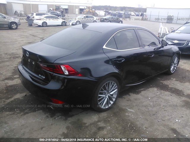 JTHBF1D23E5017134 - 2014 LEXUS IS 250 BLACK photo 4