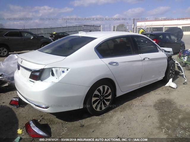 JHMCR6F32HC008326 - 2017 HONDA ACCORD HYBRID WHITE photo 4