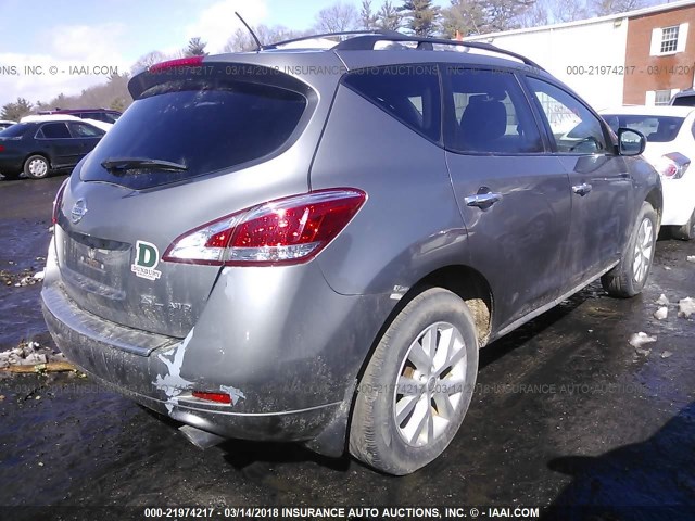 JN8AZ1MW6BW173430 - 2011 NISSAN MURANO S/SL/LE GRAY photo 4