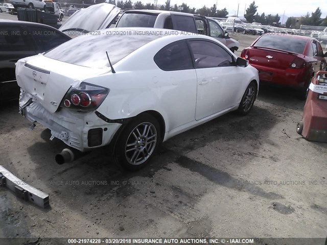 JTKDE167480233199 - 2008 TOYOTA SCION TC WHITE photo 4