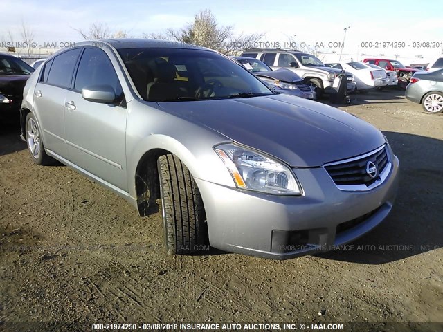 1N4BA41E38C806700 - 2008 NISSAN MAXIMA SE/SL GRAY photo 1