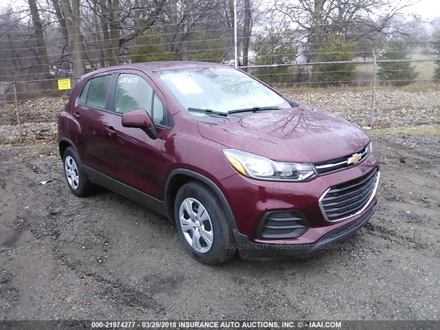 3GNCJKSB0HL274597 - 2017 CHEVROLET TRAX LS RED photo 1