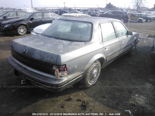 1G4AH54R6N6493587 - 1992 BUICK CENTURY CUSTOM GRAY photo 4