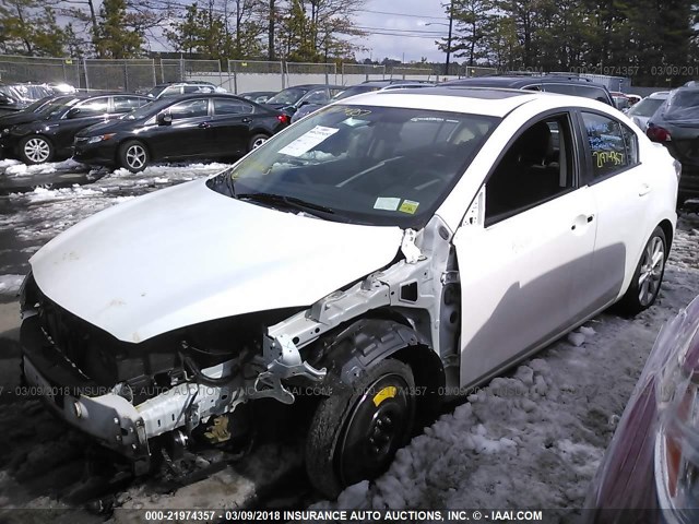 JM1BL1S64A1285756 - 2010 MAZDA 3 S WHITE photo 2