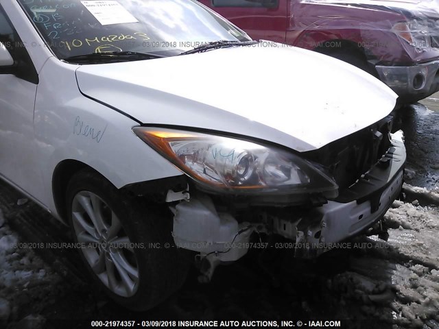 JM1BL1S64A1285756 - 2010 MAZDA 3 S WHITE photo 6