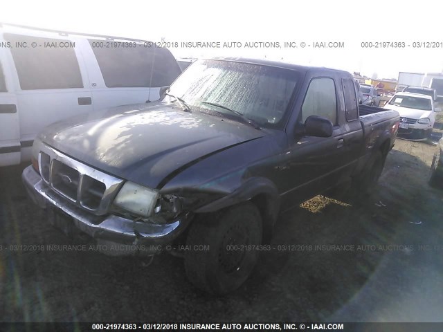 1FTZR15X1WPA47255 - 1998 FORD RANGER SUPER CAB GRAY photo 2