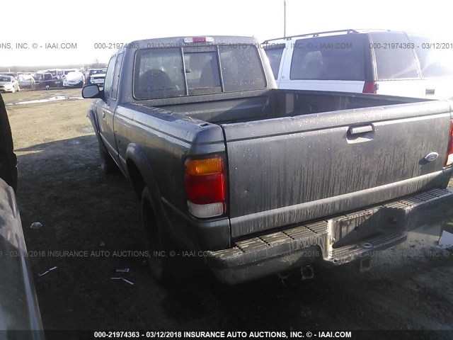 1FTZR15X1WPA47255 - 1998 FORD RANGER SUPER CAB GRAY photo 3