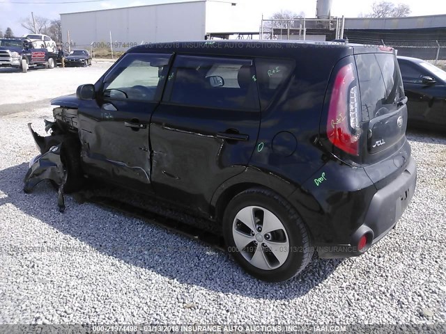 KNDJN2A27E7003428 - 2014 KIA SOUL BLACK photo 3