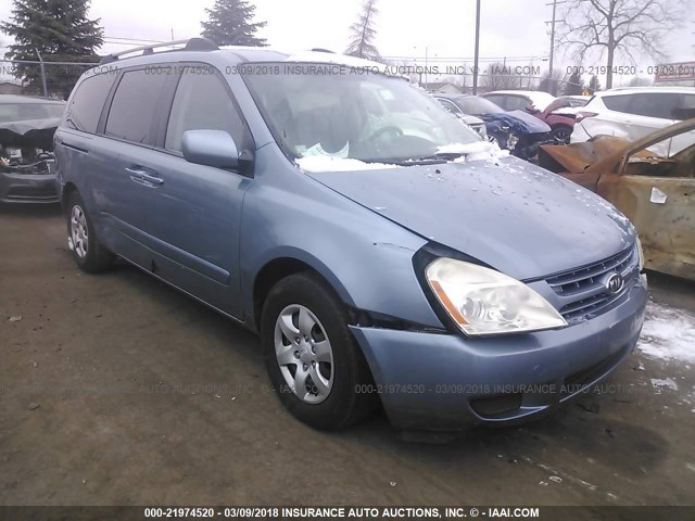 KNDMB233486256275 - 2008 KIA SEDONA EX/LX BLUE photo 1