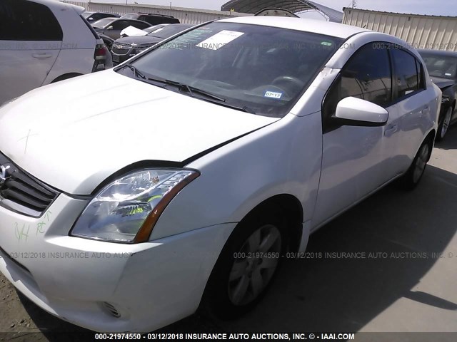 3N1AB6APXCL774571 - 2012 NISSAN SENTRA 2.0/2.0S/SR/2.0SL WHITE photo 2