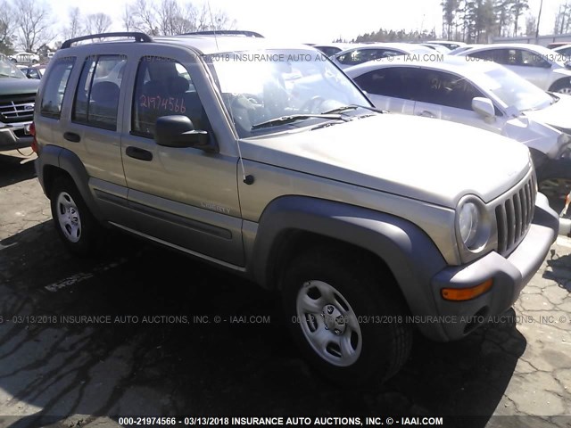 1J4GK48K64W202828 - 2004 JEEP LIBERTY SPORT 香槟色 照片 1