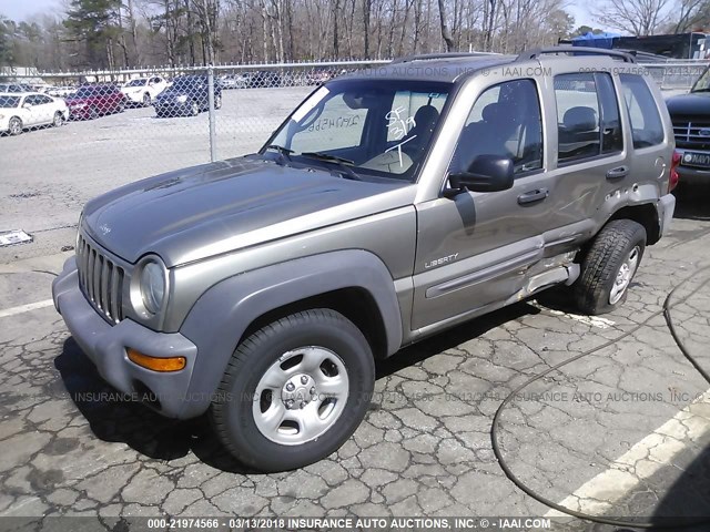 1J4GK48K64W202828 - 2004 JEEP LIBERTY SPORT 香槟色 照片 2
