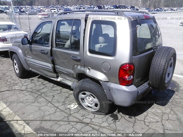 1J4GK48K64W202828 - 2004 JEEP LIBERTY SPORT 香槟色 照片 3