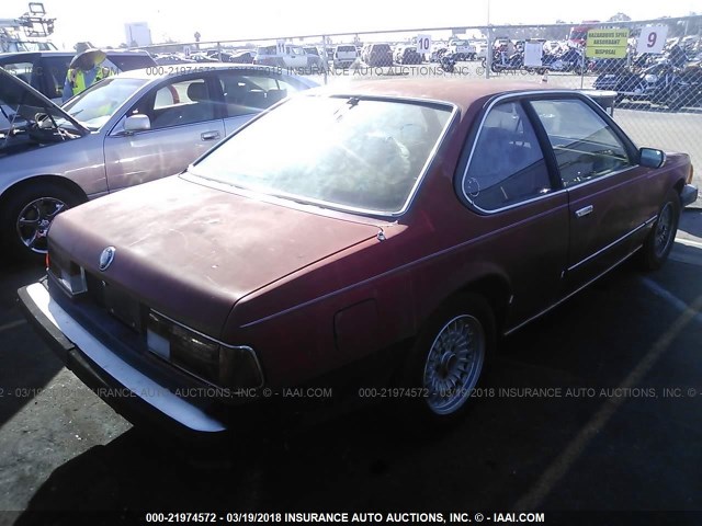 WBAEC8401F0611327 - 1985 BMW 635 CSI AUTOMATIC RED photo 4