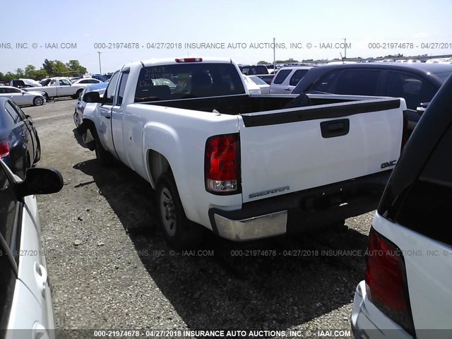 1GTEC19J39E138484 - 2009 GMC SIERRA C1500 WHITE photo 3