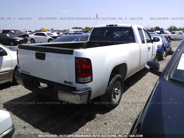 1GTEC19J39E138484 - 2009 GMC SIERRA C1500 WHITE photo 4