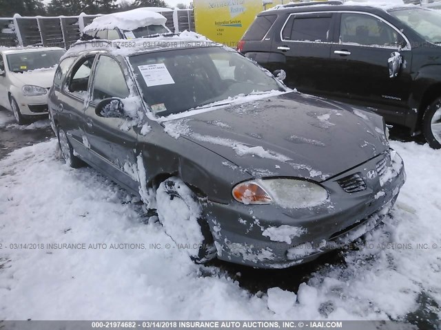 KMHJW35F0YU180002 - 2000 HYUNDAI ELANTRA GLS GRAY photo 1