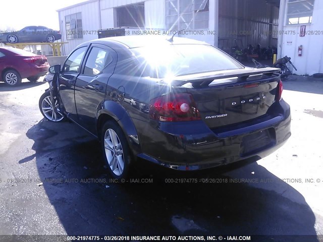 1C3CDZEG1CN315204 - 2012 DODGE AVENGER SXT BLUE photo 3