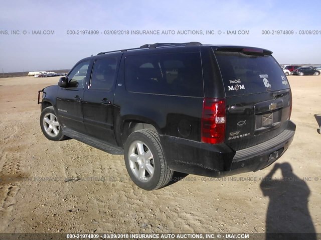 3GNFK16357G164045 - 2007 CHEVROLET SUBURBAN K1500 BLACK photo 3