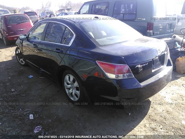 1HGCP26848A135328 - 2008 HONDA ACCORD EXL BLACK photo 3