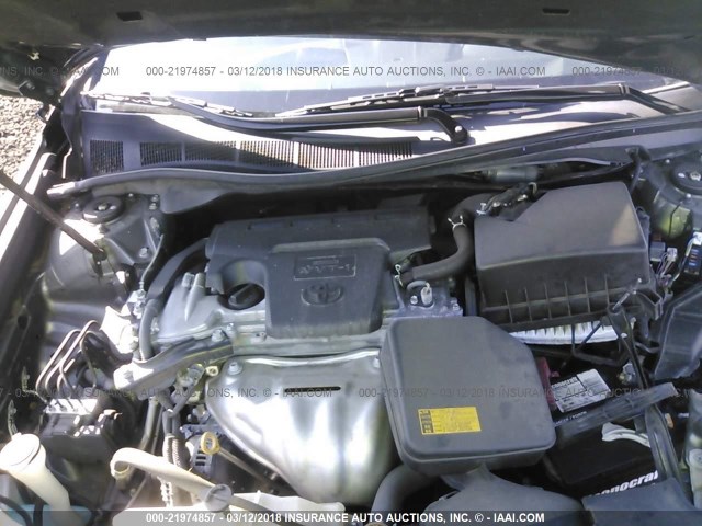 4T4BF1FK0CR260905 - 2012 TOYOTA CAMRY SE/LE/XLE GRAY photo 10
