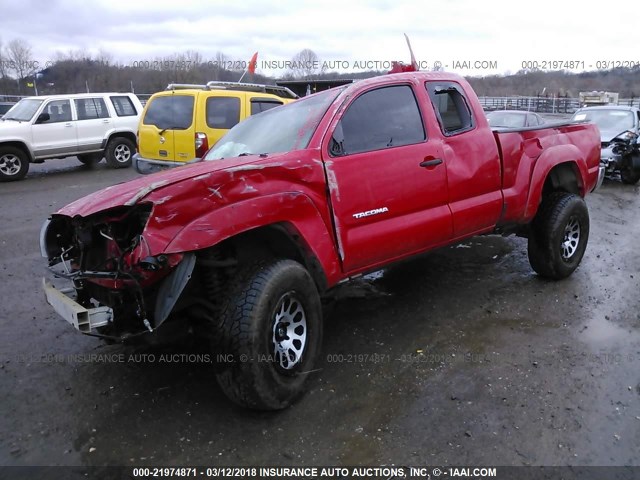 5TEUU42N46Z165483 - 2006 TOYOTA TACOMA ACCESS CAB Қызыл фото 2