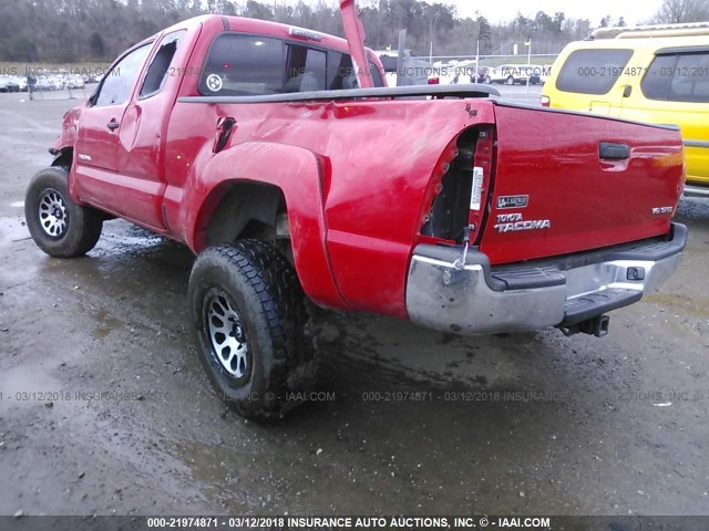 5TEUU42N46Z165483 - 2006 TOYOTA TACOMA ACCESS CAB Қызыл фото 3