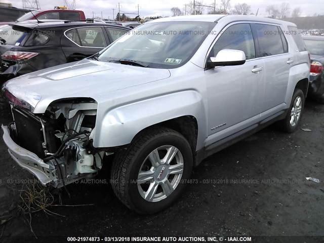 2GKALMEK1D6355385 - 2013 GMC TERRAIN SLE SILVER photo 2