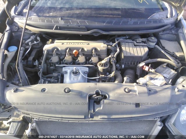 2HGFG12648H539940 - 2008 HONDA CIVIC LX SILVER photo 10